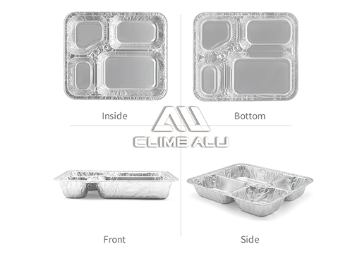 4 compartment aluminium containers 1